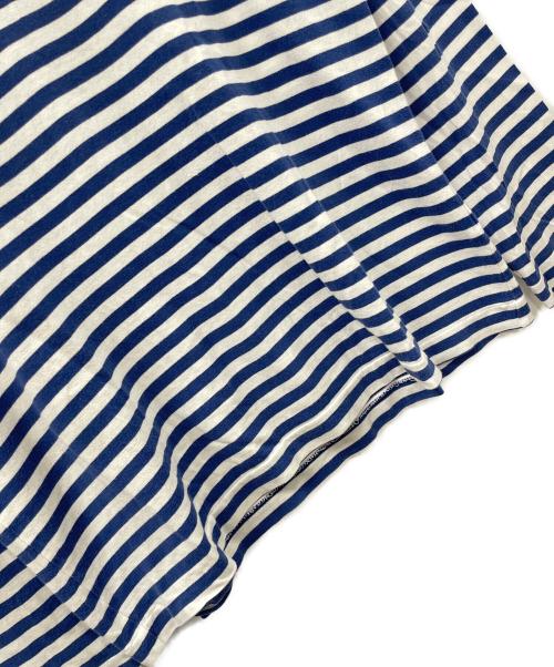 PLAY COMME des GARCONS（プレイコムデギャルソン）PLAY COMME des GARCONS (プレイコムデギャルソン) ロングスリーブカットソー ボーダー ブルー×ホワイト サイズ:Lの古着・服飾アイテム