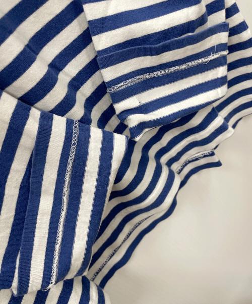 PLAY COMME des GARCONS（プレイコムデギャルソン）PLAY COMME des GARCONS (プレイコムデギャルソン) ロングスリーブカットソー ボーダー ブルー×ホワイト サイズ:Lの古着・服飾アイテム