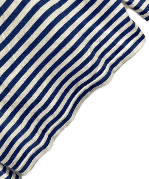 PLAY COMME des GARCONS（プレイコムデギャルソン）PLAY COMME des GARCONS (プレイコムデギャルソン) ロングスリーブカットソー ボーダー ブルー×ホワイト サイズ:Lの古着・服飾アイテム