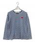 PLAY COMME des GARCONS（プレイコムデギャルソン）の古着「ロングスリーブカットソー ボーダー」｜ブルー×ホワイト