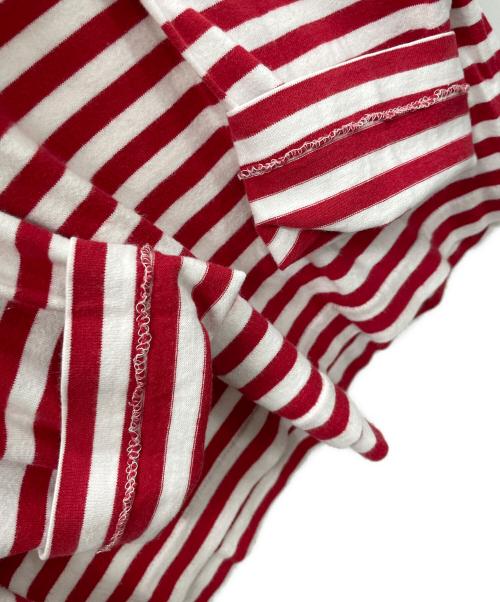 PLAY COMME des GARCONS（プレイコムデギャルソン）PLAY COMME des GARCONS (プレイコムデギャルソン) ロングスリーブカットソー ボーダー レッド×ホワイト サイズ:Lの古着・服飾アイテム
