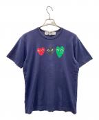 PLAY COMME des GARCONSプレイコムデギャルソン）の古着「Tシャツ」｜ネイビー