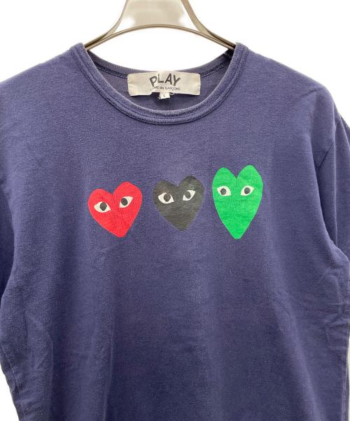 PLAY COMME des GARCONS（プレイコムデギャルソン）PLAY COMME des GARCONS (プレイコムデギャルソン) Tシャツ ネイビー サイズ:Lの古着・服飾アイテム