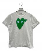PLAY COMME des GARCONSプレイコムデギャルソン）の古着「Tシャツ」｜ホワイト×グリーン