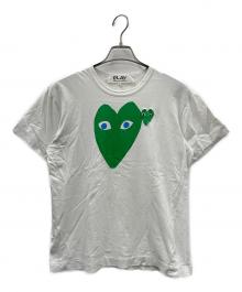 PLAY COMME des GARCONS（プレイコムデギャルソン）の古着「Tシャツ」｜ホワイト×グリーン