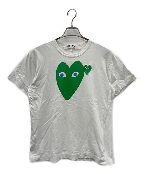 PLAY COMME des GARCONS（プレイコムデギャルソン）PLAY COMME des GARCONS (プレイコムデギャルソン) Tシャツ ホワイト×グリーン サイズ:Mの古着・服飾アイテム