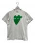 PLAY COMME des GARCONS（プレイコムデギャルソン）の古着「Tシャツ」｜ホワイト×グリーン