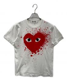 PLAY COMME des GARCONS（プレイコムデギャルソン）の古着「Tシャツ」｜ホワイト×レッド