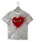 PLAY COMME des GARCONS（プレイコムデギャルソン）の古着「Tシャツ」｜ホワイト×レッド
