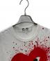 PLAY COMME des GARCONS (プレイコムデギャルソン) Tシャツ ホワイト×レッド サイズ:M：5000円