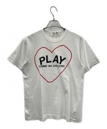PLAY COMME des GARCONS（プレイコムデギャルソン）の古着「Tシャツ」｜ホワイト×レッド
