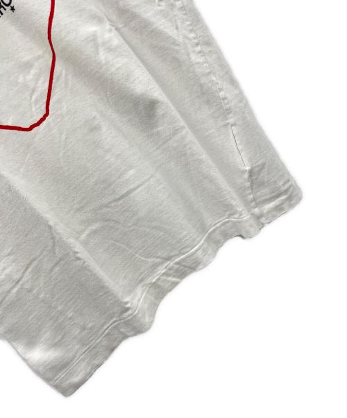 PLAY COMME des GARCONS（プレイコムデギャルソン）PLAY COMME des GARCONS (プレイコムデギャルソン) Tシャツ ホワイト×レッド サイズ:Lの古着・服飾アイテム