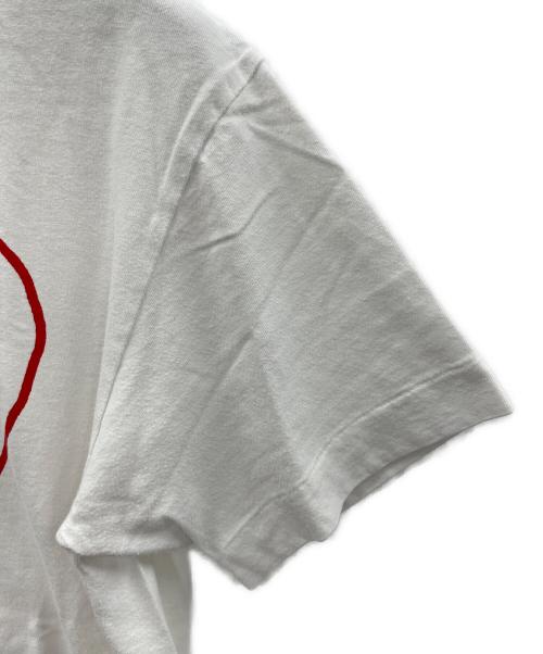PLAY COMME des GARCONS（プレイコムデギャルソン）PLAY COMME des GARCONS (プレイコムデギャルソン) Tシャツ ホワイト×レッド サイズ:Lの古着・服飾アイテム