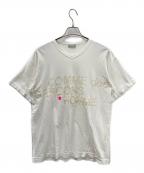 COMME des GARCONS HOMMEコムデギャルソン オム）の古着「VネックTシャツ」｜ホワイト