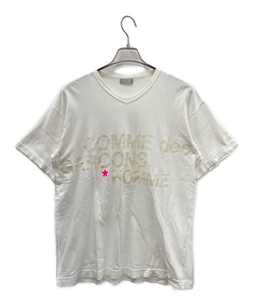 COMME des GARCONS HOMME（コムデギャルソン オム）COMME des GARCONS HOMME (コムデギャルソン オム) VネックTシャツ ホワイト サイズ:実寸サイズにてご確認ください。の古着・服飾アイテム
