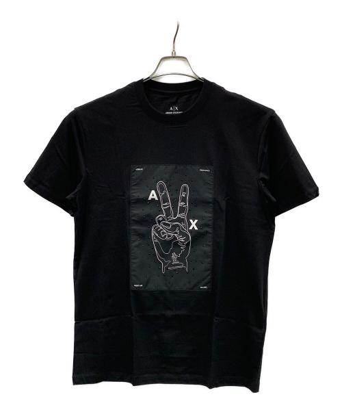 ARMANI EXCHANGE（アルマーニ エクスチェンジ）ARMANI EXCHANGE (アルマーニ エクスチェンジ) 半袖カットソー ブラック サイズ:S 未使用品の古着・服飾アイテム