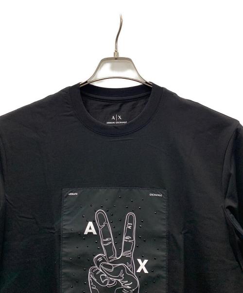 ARMANI EXCHANGE（アルマーニ エクスチェンジ）ARMANI EXCHANGE (アルマーニ エクスチェンジ) 半袖カットソー ブラック サイズ:S 未使用品の古着・服飾アイテム