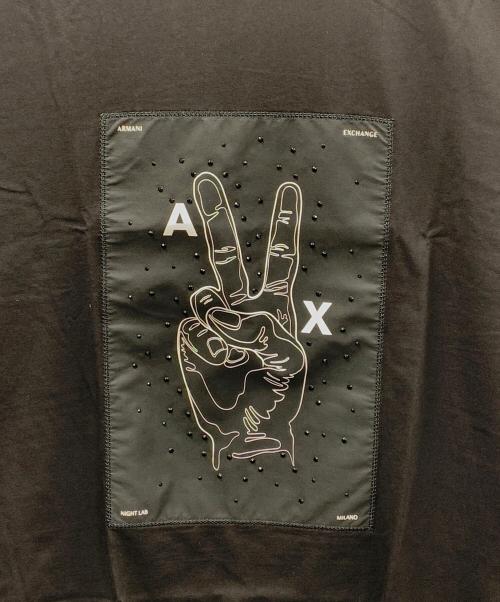 ARMANI EXCHANGE（アルマーニ エクスチェンジ）ARMANI EXCHANGE (アルマーニ エクスチェンジ) 半袖カットソー ブラック サイズ:S 未使用品の古着・服飾アイテム