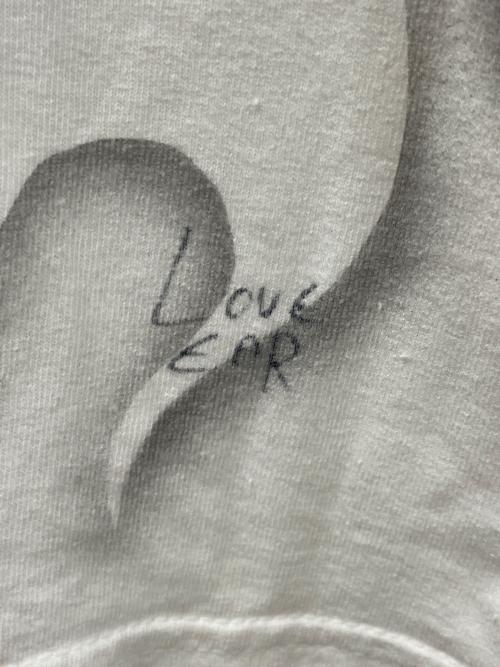love ear art（ラブイヤーアート）love ear art (ラブイヤーアート) プリントTシャツ アイボリー サイズ:Lの古着・服飾アイテム