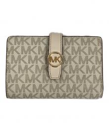 MICHAEL KORS（マイケルコース）の古着「2つ折り財布 シグネチャー」｜ホワイト
