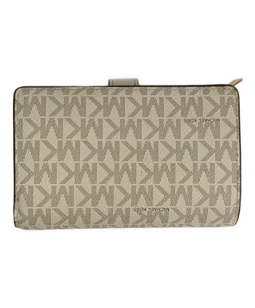 MICHAEL KORS（マイケルコース）MICHAEL KORS (マイケルコース) 2つ折り財布 シグネチャー ホワイト サイズ:実寸サイズにてご確認ください。の古着・服飾アイテム