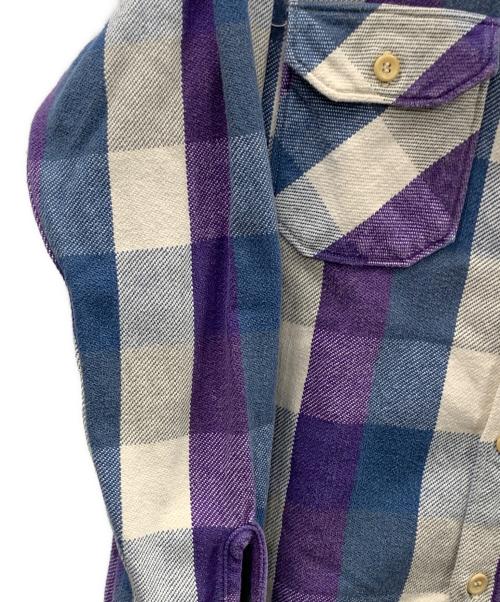 WAREHOUSE（ウエアハウス）WAREHOUSE (ウエアハウス) フランネルシャツ ブルー×ホワイト×パープル サイズ:Mの古着・服飾アイテム