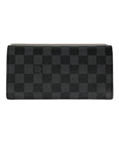 LOUIS VUITTON（ルイ ヴィトン）LOUIS VUITTON (ルイ ヴィトン) 長財布 ダミエ ポルトフォイユ・ブラザ ブラック サイズ:実寸サイズにてご確認ください。の古着・服飾アイテム