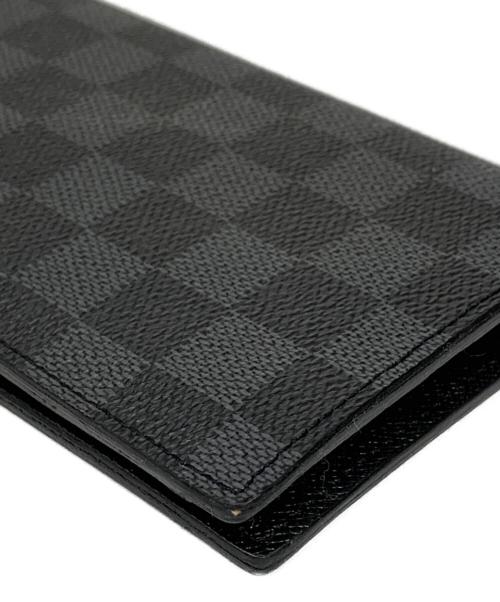 LOUIS VUITTON（ルイ ヴィトン）LOUIS VUITTON (ルイ ヴィトン) 長財布 ダミエ ポルトフォイユ・ブラザ ブラック サイズ:実寸サイズにてご確認ください。の古着・服飾アイテム