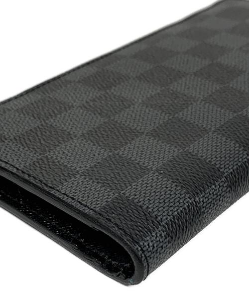 LOUIS VUITTON（ルイ ヴィトン）LOUIS VUITTON (ルイ ヴィトン) 長財布 ダミエ ポルトフォイユ・ブラザ ブラック サイズ:実寸サイズにてご確認ください。の古着・服飾アイテム