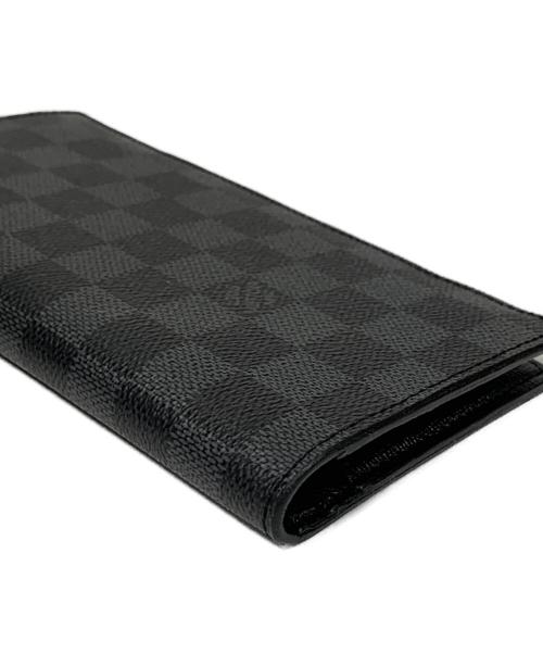 LOUIS VUITTON（ルイ ヴィトン）LOUIS VUITTON (ルイ ヴィトン) 長財布 ダミエ ポルトフォイユ・ブラザ ブラック サイズ:実寸サイズにてご確認ください。の古着・服飾アイテム