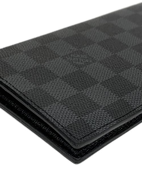 LOUIS VUITTON（ルイ ヴィトン）LOUIS VUITTON (ルイ ヴィトン) 長財布 ダミエ ポルトフォイユ・ブラザ ブラック サイズ:実寸サイズにてご確認ください。の古着・服飾アイテム