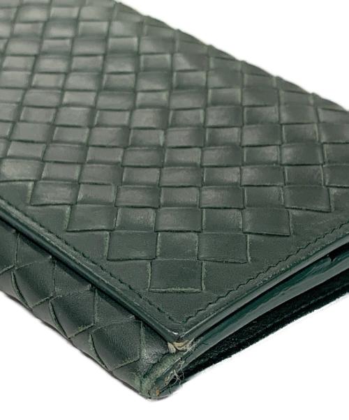 BOTTEGA VENETA（ボッテガベネタ）BOTTEGA VENETA (ボッテガベネタ) 長財布 イントレチャート グリーン サイズ:実寸サイズにてご確認ください。の古着・服飾アイテム