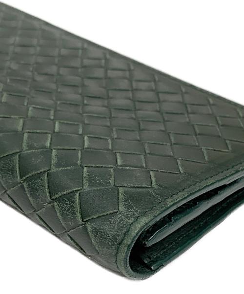 BOTTEGA VENETA（ボッテガベネタ）BOTTEGA VENETA (ボッテガベネタ) 長財布 イントレチャート グリーン サイズ:実寸サイズにてご確認ください。の古着・服飾アイテム