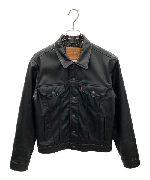 LEVI'S（リーバイス）LEVI'S (リーバイス) レザージャケット JAPAN LIMITED LEATHER TRUCKER JACKET（ジャパン リミテッド レザー トラッカー ジャケット） ブラック サイズ:Sの古着・服飾アイテム