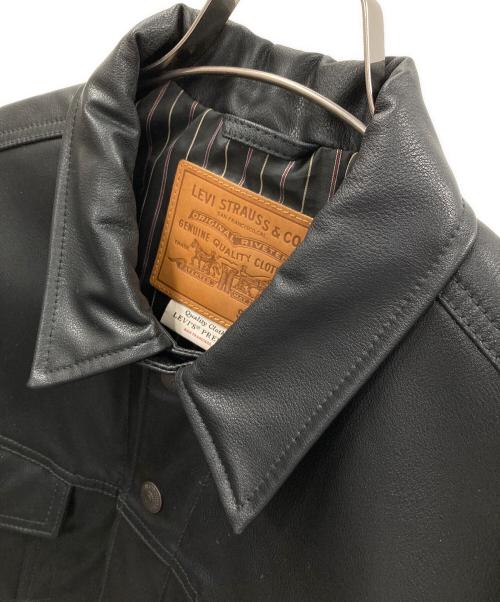 LEVI'S（リーバイス）LEVI'S (リーバイス) レザージャケット JAPAN LIMITED LEATHER TRUCKER JACKET（ジャパン リミテッド レザー トラッカー ジャケット） ブラック サイズ:Sの古着・服飾アイテム