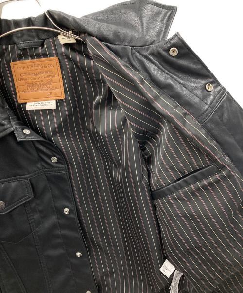 LEVI'S（リーバイス）LEVI'S (リーバイス) レザージャケット JAPAN LIMITED LEATHER TRUCKER JACKET（ジャパン リミテッド レザー トラッカー ジャケット） ブラック サイズ:Sの古着・服飾アイテム