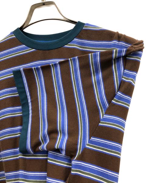 JACKSON MATISSE（ジャクソンマティス）JACKSON MATISSE (ジャクソンマティス) 半袖カットソー ブルー×ブラウン サイズ:MEDIUMの古着・服飾アイテム