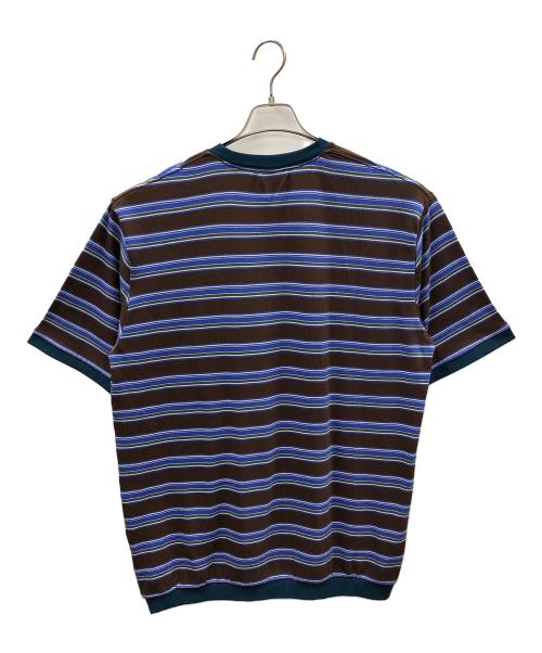 JACKSON MATISSE（ジャクソンマティス）JACKSON MATISSE (ジャクソンマティス) 半袖カットソー ブルー×ブラウン サイズ:MEDIUMの古着・服飾アイテム