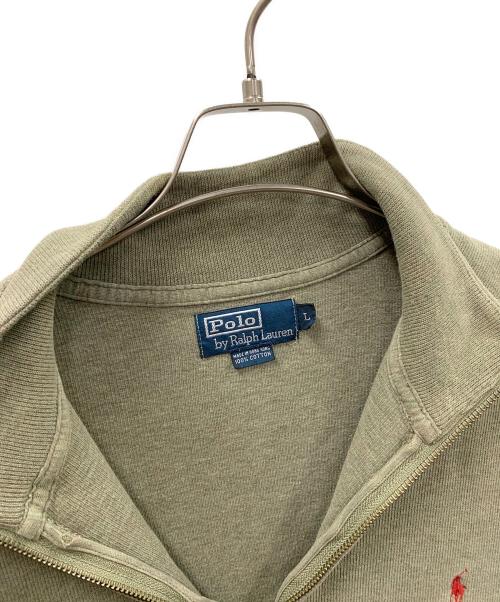 POLO RALPH LAUREN（ポロ・ラルフローレン）POLO RALPH LAUREN (ポロ・ラルフローレン) ハーフジップニット カーキ サイズ:ｚｌの古着・服飾アイテム