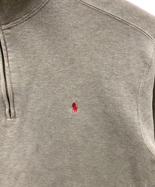 POLO RALPH LAUREN（ポロ・ラルフローレン）POLO RALPH LAUREN (ポロ・ラルフローレン) ハーフジップニット カーキ サイズ:ｚｌの古着・服飾アイテム
