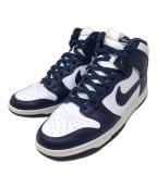 NIKEナイキ）の古着「ハイカットスニーカー NIKE DUNK HIGH RETRO "Championship Navy"(ダンク ハイ レトロ "チャンピオンシップ ネイビー")」｜ネイビー×ホワイト