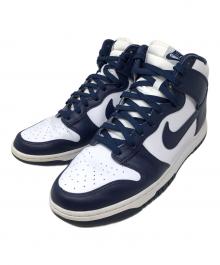 NIKE（ナイキ）の古着「ハイカットスニーカー NIKE DUNK HIGH RETRO "Championship Navy"(ダンク ハイ レトロ "チャンピオンシップ ネイビー")」｜ネイビー×ホワイト