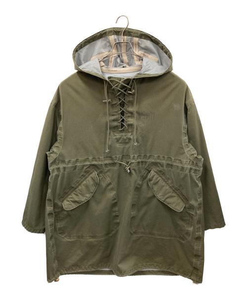 VISVIM（ビズビム）VISVIM (ビズビム) プルオーバージャケット CHINOOK PONCHO 3L DMGD（チヌーク ポンチョ 3レイヤー ダメージ加工） オリーブ サイズ:2の古着・服飾アイテム