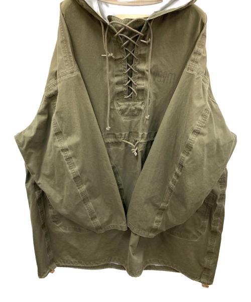 VISVIM（ビズビム）VISVIM (ビズビム) プルオーバージャケット CHINOOK PONCHO 3L DMGD（チヌーク ポンチョ 3レイヤー ダメージ加工） オリーブ サイズ:2の古着・服飾アイテム
