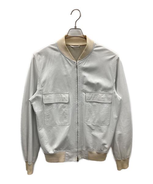 VALSTAR（ヴァルスター）VALSTAR (ヴァルスター) レザーブルゾン ホワイト サイズ:50の古着・服飾アイテム