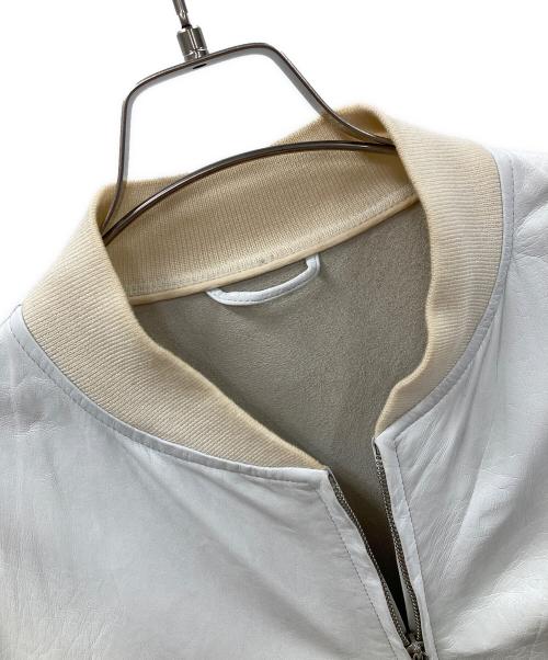 VALSTAR（ヴァルスター）VALSTAR (ヴァルスター) レザーブルゾン ホワイト サイズ:50の古着・服飾アイテム