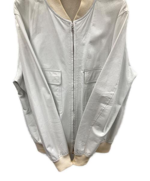 VALSTAR（ヴァルスター）VALSTAR (ヴァルスター) レザーブルゾン ホワイト サイズ:50の古着・服飾アイテム