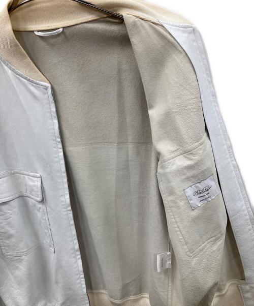 VALSTAR（ヴァルスター）VALSTAR (ヴァルスター) レザーブルゾン ホワイト サイズ:50の古着・服飾アイテム