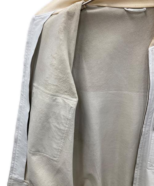 VALSTAR（ヴァルスター）VALSTAR (ヴァルスター) レザーブルゾン ホワイト サイズ:50の古着・服飾アイテム