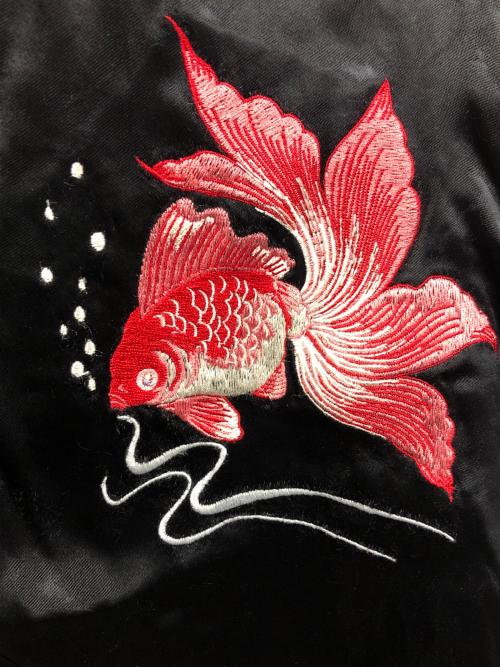 IOLANI（イオラニ）IOLANI (イオラニ) スカジャン ブラック×ブラウン サイズ:Mの古着・服飾アイテム